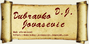 Dubravko Jovašević vizit kartica
